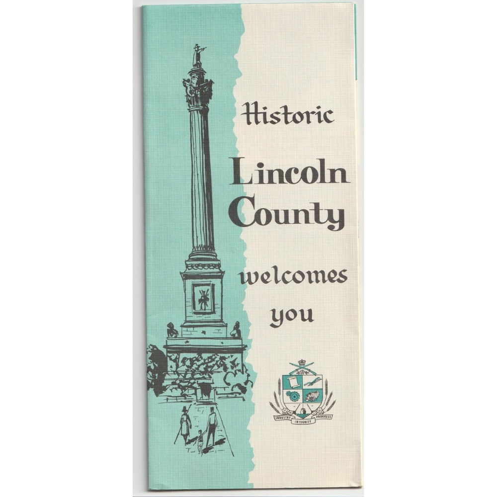 Vintage Historic Lincoln County Ontario Canada Travel Brochure Illustrated Map - Picture 1 of 4